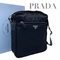 極美品】プラダ 三角ロゴ ナイロン ブラック ショルダーバッグ 6586