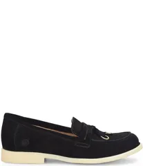 ボーン レディース シューズ パンプス スエード ローファー Born Mika Suede Tassel Loafers Black ブラック