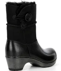 ダンスコ レディース シューズ ブーツ・レインブーツ スエード ブーツ レザー Dansko Lillith Leather and Suede Shearling Shaft Booties Black ブラック