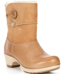 ダンスコ レディース シューズ ブーツ・レインブーツ スエード ブーツ レザー Dansko Lillith Leather and Suede Shearling Shaft Booties Honのサムネイル