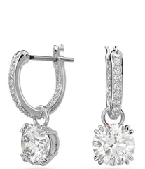 スワロフスキー レディース アクセサリー ピアス・イヤリング Swarovski Constella Crystal Round Drop Earrings Silver シルバー
