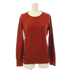 ダイアンフォンファステンバーグ DIANE von FURSTENBERG ニット セーター ウール P オレンジ 紺 ラウンドネック 長袖 バックレース /JPのサムネイル