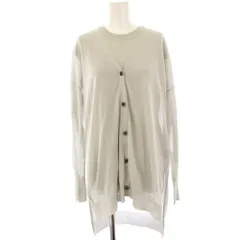 セオリーリュクス theory luxe FORTUNA JUNO FORTUNA KAYLE アンサンブルニット カットソー ノースリーブ カーディガン 長袖 麻 リネン混 38 グレー /HN