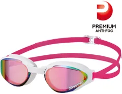 スワンズ SWANS スイミング レーシングクッション付き スイミングゴーグル ミラータイプ SR-81MPAF メンズ レディース 水泳 競泳 プール スイマー 水中メガネ 雲り止め 日本製  SR81MPAF SMRU スモーク×フラッシュル