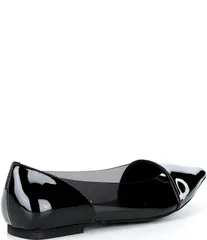 ジェフリー キャンベル レディース シューズ パンプス レザー Jeffrey Campbell Stealthy Patent Leather Clear Side Pointed Toe Flats Black Combo ブラック