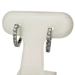 ピアリング ダイヤモンド 計0.10×2ct イヤリング K14WGホワイトゴールド 14金  1.3g レディース 【中古】【真子質店】【NN】