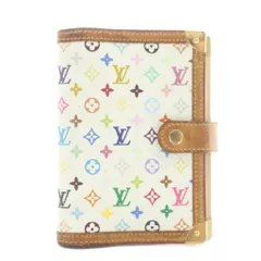 ルイヴィトン LOUIS VUITTON R20896 モノグラム マルチカラー アジェンダPM 手帳カバー システム手帳 6穴式 PVC レザー 総柄 ブロン 白 ホワイト /XZ ■OH ■GY17