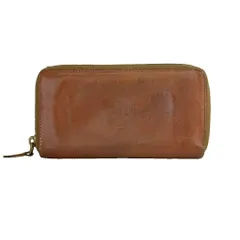 イルビゾンテ IL BISONTE 長財布 レザー ラウンドファスナー 茶 ブラウン /AQ ■OS