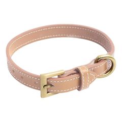バイカラー 犬用首輪 ホワイト＆ブラウン イタリア製真鍮 - メルカリ