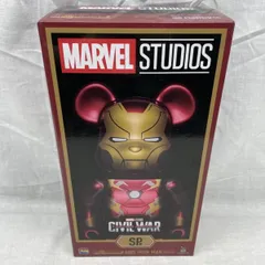 【中古】未開) Happyくじ SP賞 ベアブリック 400％ アイアンマン マーク46[91]