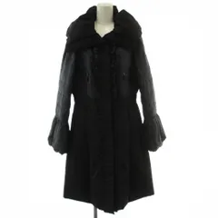 トゥービーシック TO BE CHIC フリルタフタダウンコート 44 黒 ブラック ボリュームネック ベルスリーブ 長袖 W7A52-435-09 /GGのサムネイル