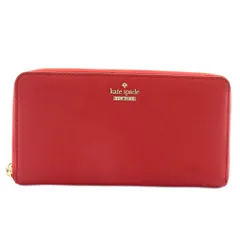 ケイトスペード KATE SPADE 長財布 レザー ラウンドファスナー ロゴ ゴールド金具 赤 レッド /XZ ■GY64のサムネイル