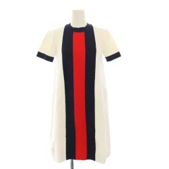 グッチ GUCCI タグ付き シェリーライン ニットワンピース ミニ 半袖 XS 白 788805 /KHのサムネイル