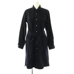 エンジニアードガーメンツ Engineered Garments シャツワンピース ひざ丈 リボンベルト付き 1 ネイビー /DFのサムネイル