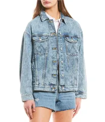 ラングラー レディース アウター ジャケット・ブルゾン WranglerR Girlfriend Jean Jacket Icy Blue ブルーのサムネイル