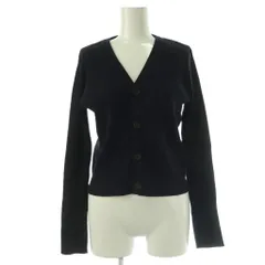 マカフィー MACPHEE トゥモローランド 23AW コットンリブ Vネックカーディガン ニット 長袖 S 濃紺 /NR ■OS