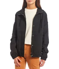 ボルコム レディース アウター ジャケット・ブルゾン Volcom Enemy Stone Long Sleeve Hooded Windbreaker Jacket Black ブラックのサムネイル