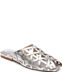 アッシュ レディース シューズ パンプス カットアウトール レザー ASH Bone Metallic Leather Geo Cut Out Studded Mulesilver シルバーのサムネイル