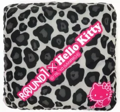 【中古】クッション・本体 ハローキティ(ブラック/ヒョウ柄) ふわっと香る夢クッション 「ROUND1×ハローキティ」