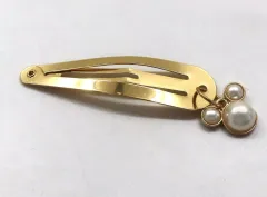 【中古】アクセサリー(非金属) ミッキーマウス(ゴールド/パール) ヘアクリップ 「ディズニー」 ディズニーストア限定