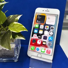 E2096【美品　バッテリー新品】iPhone7 シルバー　32GB SIMフリー　ガラスコーティング施工済み