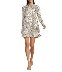 マレーラ レディース トップス ワンピース クルーネック プリント ミニ シルク Marella Millsamba Silk Dot Print Crew Neck Long Sleeve Shift Mini Dress Cream クリーム