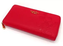 【中古】財布・パスケース ミッキーマウス＆ドナルドダック(レッド) 19AW 長財布 「ディズニー×Samantha Thavasa Petit Choice(サマンサタバサ プチチョイス)」