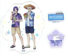 【中古】アクリルスタンド・アクリルパネル 凪誠士郎＆御影玲王(X SEASIDE EGOIST) アクリルスタンド 「ブルーロック Project：World Champion」 オリジナルグッズキャンペーン 当選品