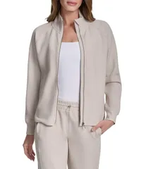ダナキャラン レディース アウター コート リブニット モックネック ニット ジャケット DKNY Sport by Donna Karan Coordinating Highline Rib Kniのサムネイル