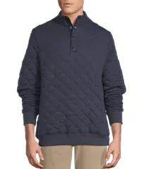ダニエル クレミュ メンズ アウター ニット・セーター モックネック キルティング Cremieux Blue Label Quilted Mock Neck Pullover Navy Heatheのサムネイル