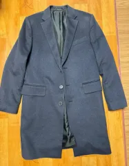 100% 国内背広スーツ製作 ブルーグレー カシミア コート