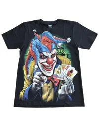 [Elixio] [エリクシオ] インパクト Tシャツ メンズ 目立つ ユニーク 注目 派手 大きいサイズ プリント ブラック 綿 ホラー ハロウィン イベント 面白 ビッグシルエット おもしろ 人気 (M) [M]