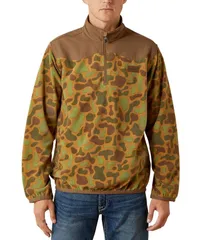 アリアト メンズ アウター ニット・セーター セーター Ariat Basis Long Sleeve CamouflageSolid 14 Zip Sweater BeigeKhaki カーキ