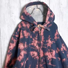 【海外モデル/入手困難】オールドネイビー OLD NAVY ブリーチ タイダイ スウェット フルジップ スウェット パーカー ネイビー #26106
