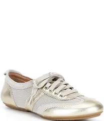 ダンスコ レディース シューズ スニーカー メッシュ トール レザー Dansko Milana Metallic Leather and Mesh Sneakers Gold ゴールド