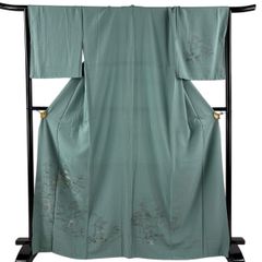 単衣 付下げ 建造物 花草模様 しつけ糸 KK-2354 - メルカリ