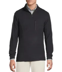 ダニエル クレミュ メンズ アウター ニット・セーター セーター フリース Cremieux Blue Label Sweater Fleece QuarterZip Pullover Black ブのサムネイル