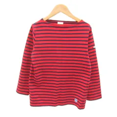 オーチバル ORCIVAL オーシバル バスクシャツ カットソー 長袖 1 S 赤 レッド ボートネック ボーダー柄 /SY29 ■GY61