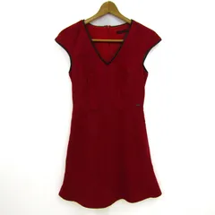アルマーニエクスチェンジ ワンピース トップス ミニ丈 Vネック フレンチスリーブ レディース USA2サイズ レッド ARMANI EXCHANGE 【中古】のサムネイル
