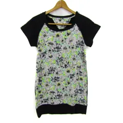 トミー チュニック シャツ トップス 半袖Tシャツ 花柄 レディース Sサイズ 黄×グレー×黒 TOMMY 【中古】のサムネイル