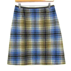 マッキントッシュフィロソフィー スカート ボトムス チェック柄 レディース 40サイズ 水色×ベージュ×茶 MACKINTOSH PHILOSOPHY 【中古】