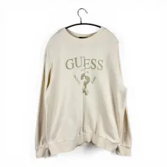 (M) GUESS ロゴ スウェット アイボリー