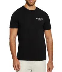 ゲス メンズ トップス シャツ Tシャツ ロゴ Guess Basic Classic Logo Short Sleeve TShirt Jet Black ブラック