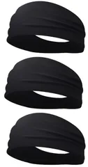 【在庫処分】ヘアバンド メンズ ヘッドバンド  ヘアターバン 汗止め 洗顔 薄型 スポーツ ランニング ダンス ヨガ ジョギング オールシーズン 男女兼用 3本セット