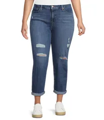 リーバイス レディース ボトムス デニムパンツ プラスサイズ ジーンズ LevisR Plus Size Boyfriend Mid Rise Jeans Indigo インディゴ