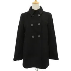ザラウーマン ZARA WOMAN Pコート ピーコート  M 黒 ブラック ダブルボタン ミドル丈 /HO52 ■GY59