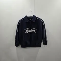 MLB キッズ ピケ ハーフジップアップ KAIKARAA スウェット ネイビー 130