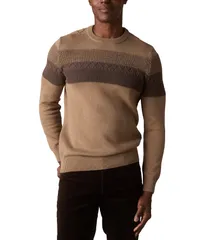 ノーマルブランド メンズ アウター ニット・セーター The Normal Brand Tom Stripe Sweater Jute ストライプ