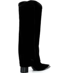 シュッツ レディース シューズ ブーツ・レインブーツ トール スエード Schutz Raffaela Up Cloak Suede Tall Boots Black ブラック