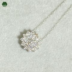 33-22】バイオレッドサファイア ダイヤモンド ネックレス【中古 